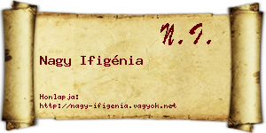 Nagy Ifigénia névjegykártya